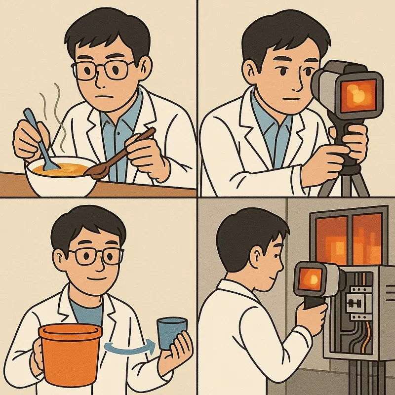 고속 열 영상 데이터를 활용한 비접촉식 열전도율 측정 - 홀 스터디